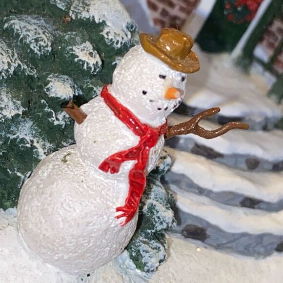 Thomas Kinkade A Village Christmas Painter of Light Teleflora 2002 VTG Lighted - Picture 8 of 8